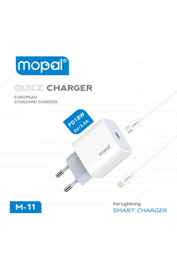 Mopal Iphone Yeni Nesil Type C Şarj Başlığı Ve Lightning Data Kablosu 5v 3a Pd18w M11 - 1