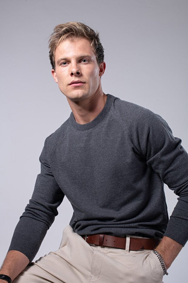 Erkek Antrasit Triko Stephen Kazak - 4