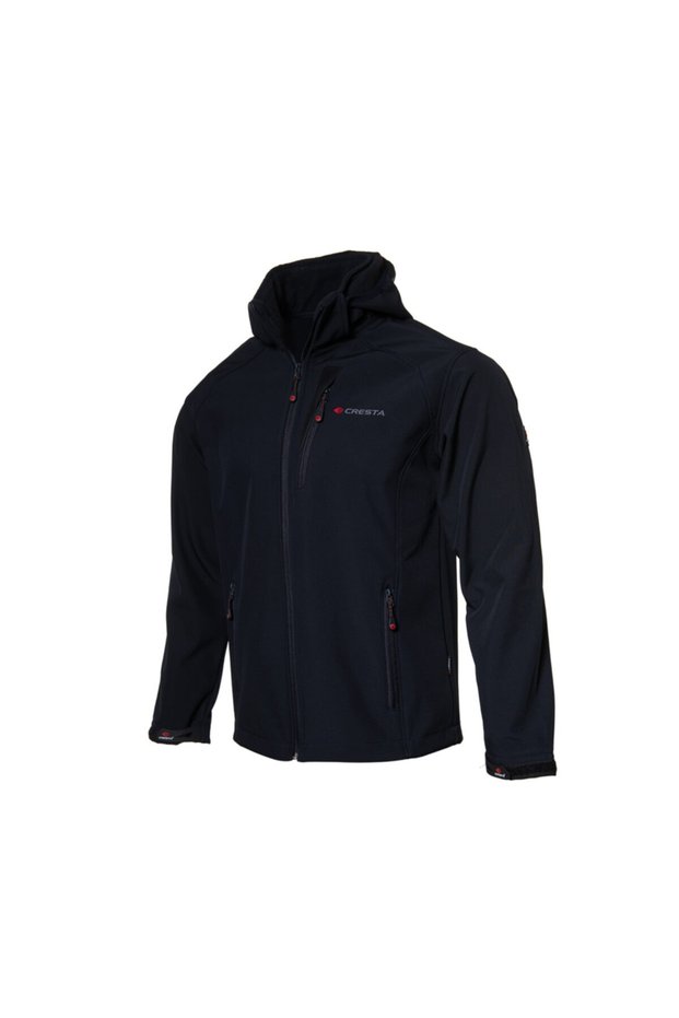 Erkek Siyah Outdoor Kapüşonlu Softshell Ceket