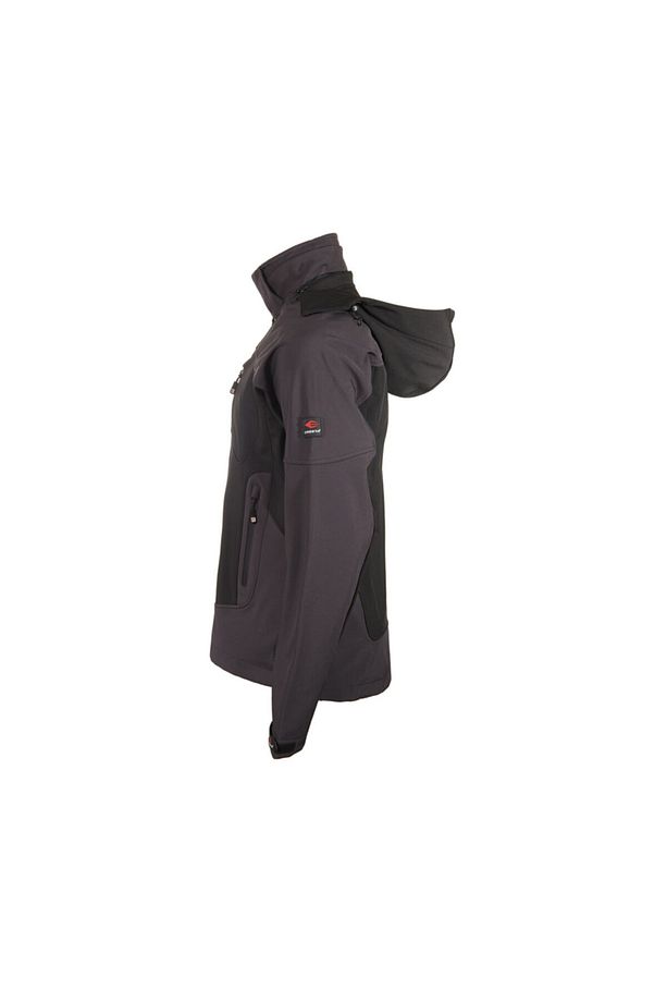 Erkek Siyah Outdoor Özel Üretim Kapüşonlu Soft-tech Softshell Ceket - 2