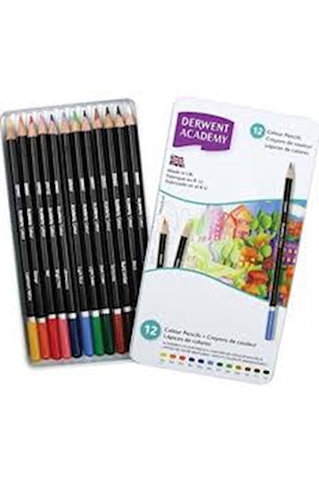 Academy Color Pencils 12 Piece Tin Box