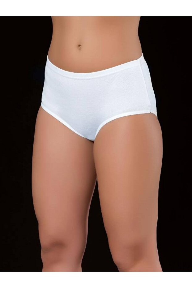 Women's White Lycra High Waist Panties 6-Piece