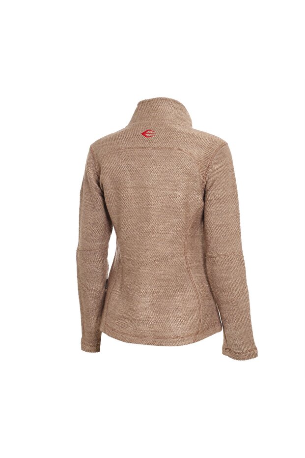 Kadın Pembe Örme Tam Fermuarlı  Ceket - 3