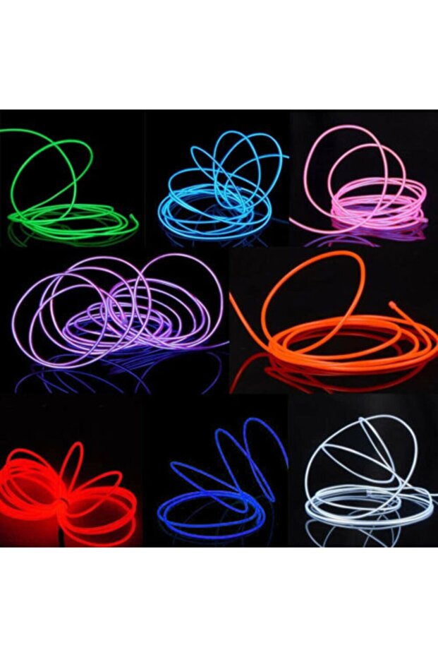 Car Interior Lighting Rope Neon Led Ice Blue 2 Meters - 4
