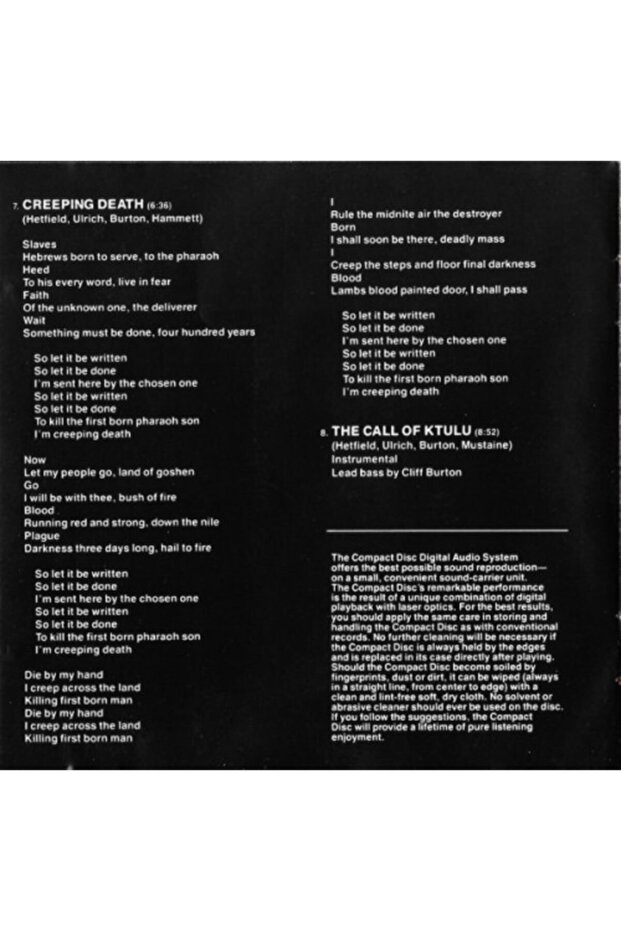 Metallica - Ride The Lightning / Cd - 7