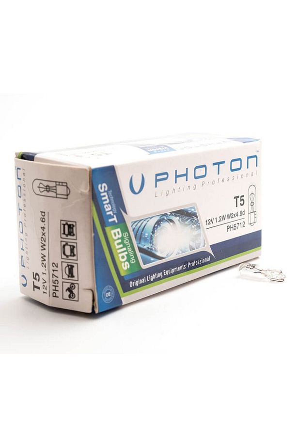 T5 12v 1.2w Minik Dipsiz Ampul 10 Adet Ph5712 - 1