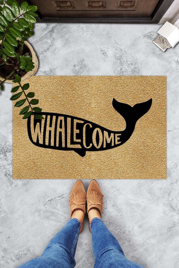 Whalecome Dekoratif Kapı Önü Paspası - 1