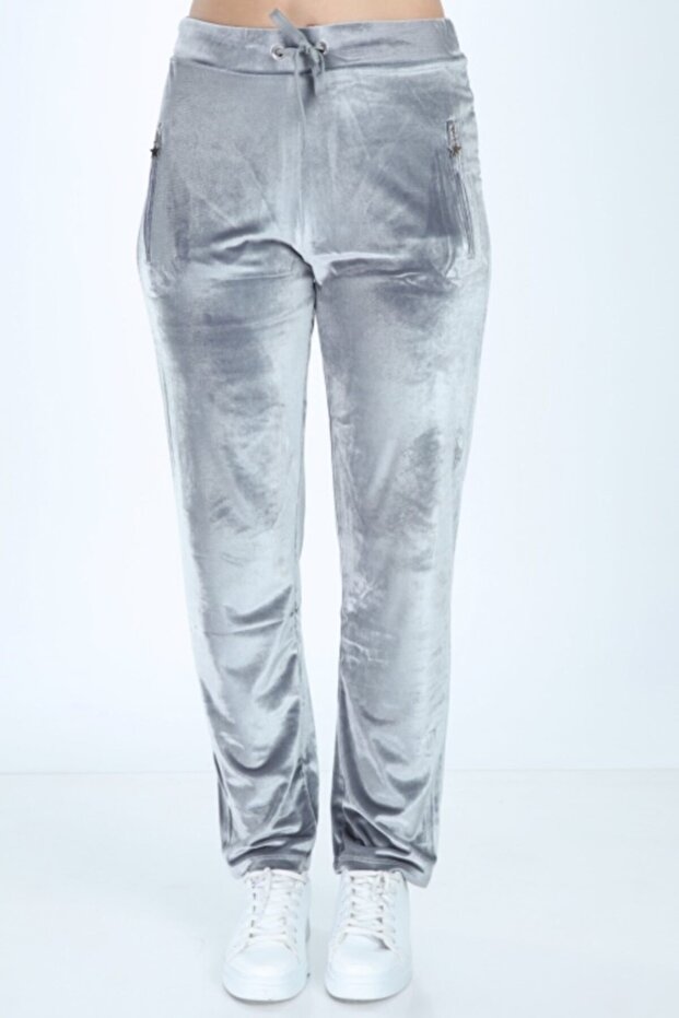 Kadın Gri Kadife Alt - 2