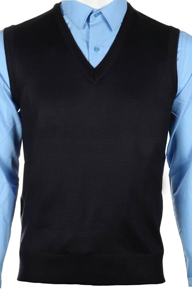 Men's V-Neck Thin Wool Knitwear Knit Anti-Pilling Sweater