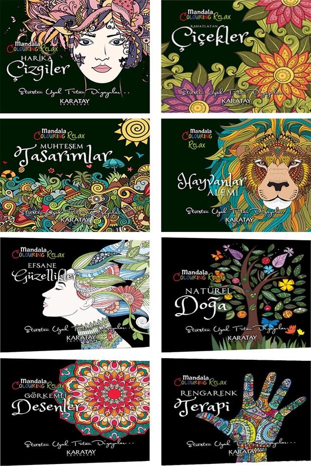 Coloring Book Set-3 (8 Books) for Elders