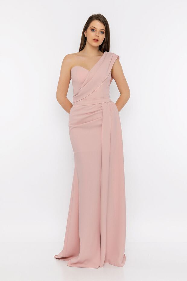 Tek Omuz Yırtmaçlı Abiye - 2