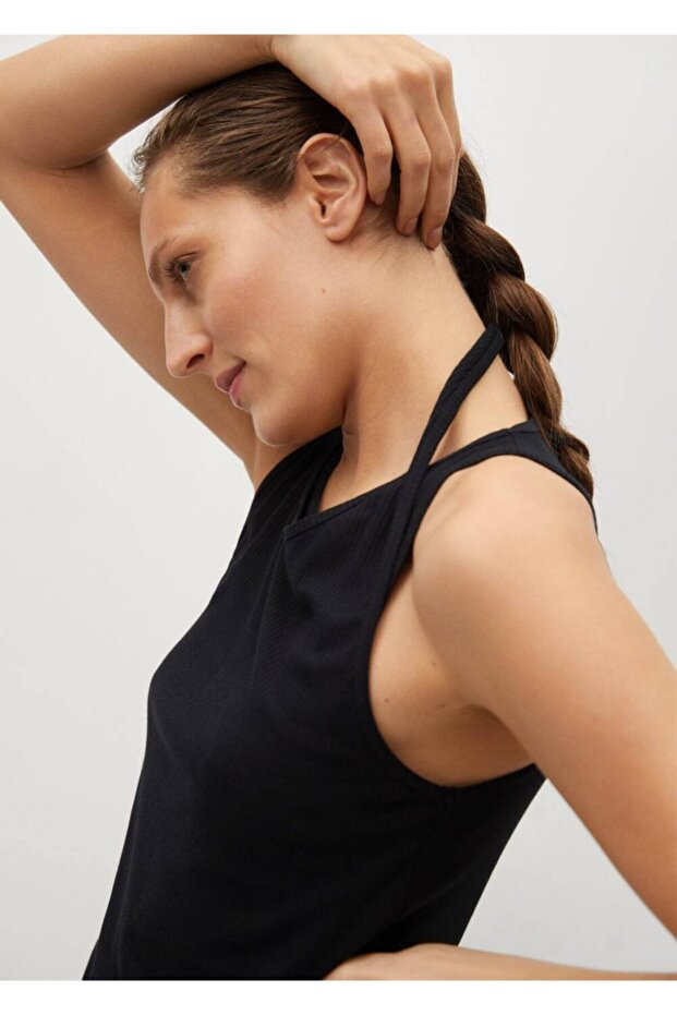 Kadın Siyah Çift Yakalı Üst - 7