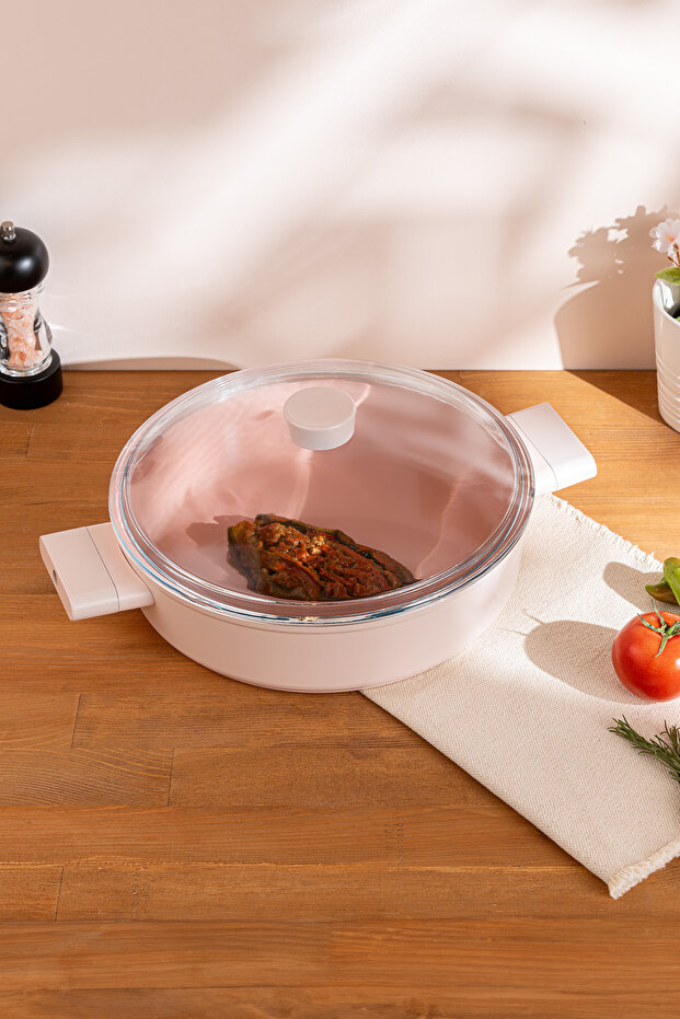 Swiss Crystal Karnıyarık Tenceresi Pembe 22 cm - 2