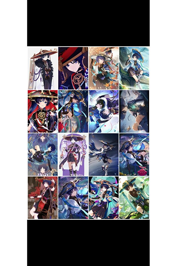Genshin Impact - Scaramouche Patterned Design 16' L Photocard Set
