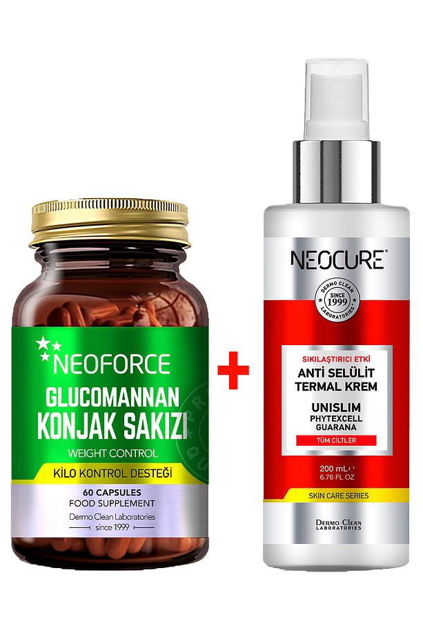 GLUCOMANNAN KONJAK SAKIZI + NEOCURE ANTİ SELÜLİT TERMAL KREM 200 ML - 1