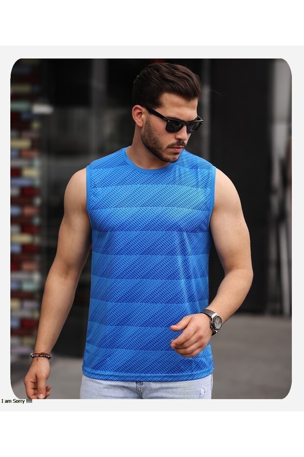 Men's Style Micro Printed Patterned Athlete T-Shirt