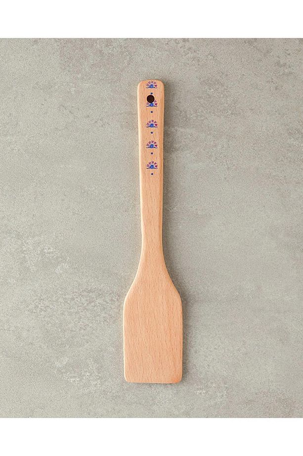 Carnival Square Kayın Spatula Servis Gereci Mavi  30 Cm - 1