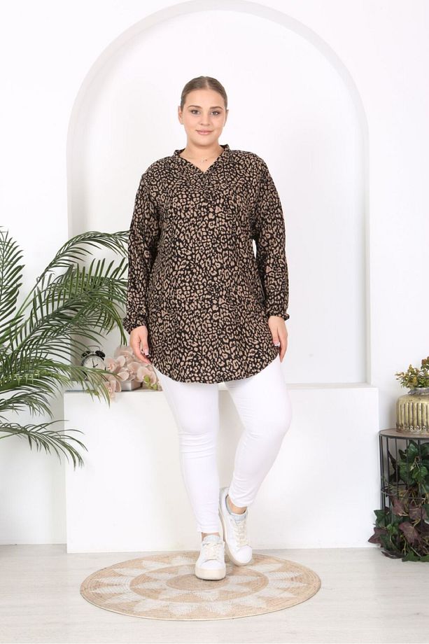 Tunik Dokuma viskon yumuşak rahat desenli tunik - 7