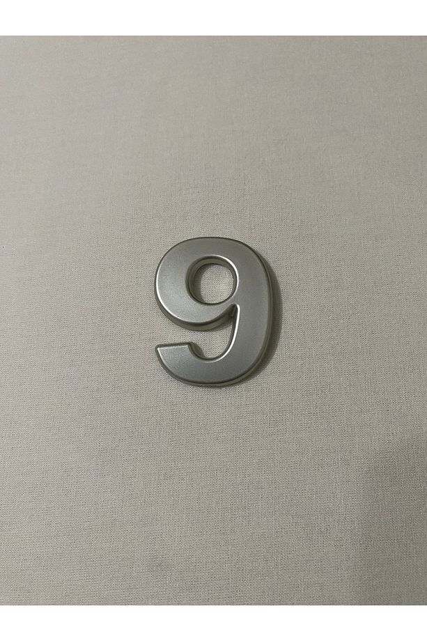 9 (DOKUZ) NUMARA Yapışkanlı Daire Bina Villa Kapı Numarası SARI GOLD 4 CMx5CM NO:9 PLASTİK - 1
