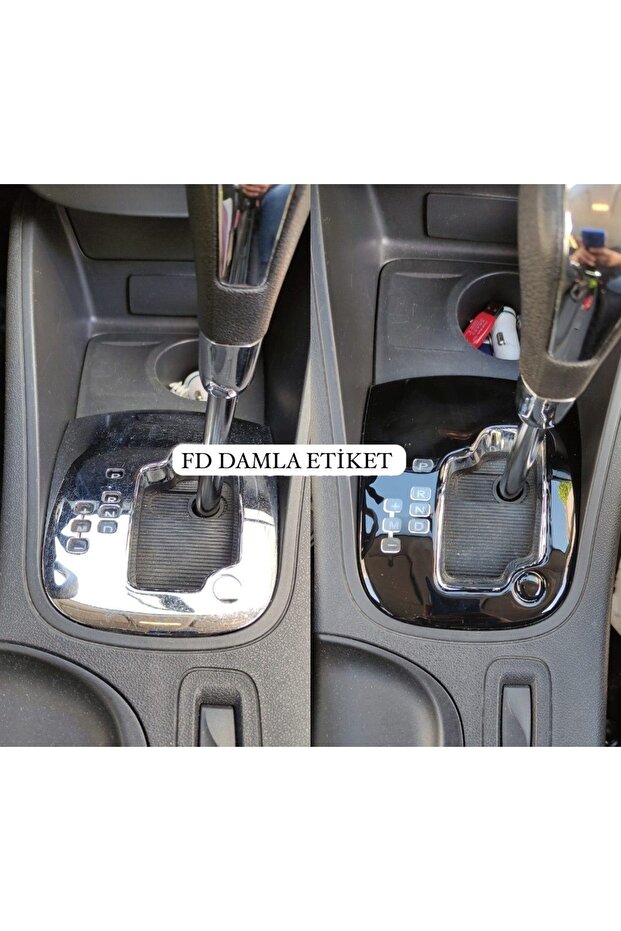 Renault Fluence - أسود لامع، غطاء إطار ناقل الحركة الأوتوماتيكي، تصميم مخصص