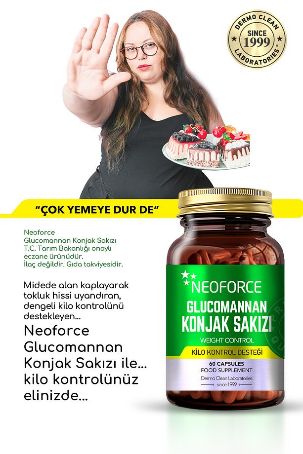 GLUCOMANNAN KONJAK SAKIZI + NEOCURE ANTİ SELÜLİT TERMAL KREM 200 ML - 6