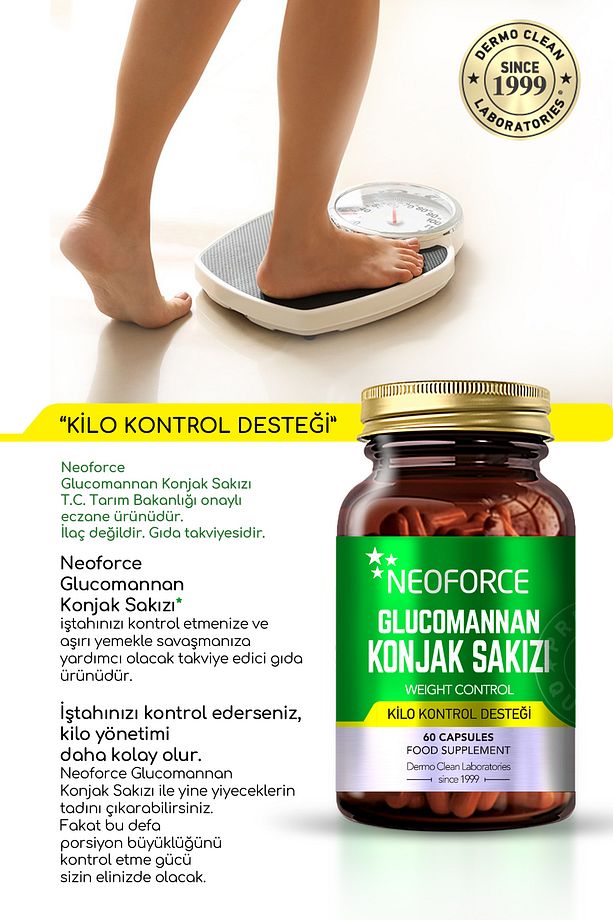 GLUCOMANNAN KONJAK SAKIZI + NEOCURE ANTİ SELÜLİT TERMAL KREM 200 ML - 2