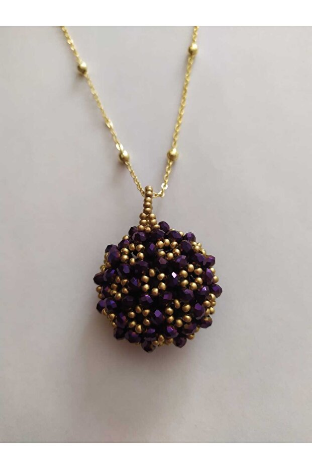 Large Cevşen Necklace - with Chain - Necklace Lanyard Gift / Handmade Crystal Beads Knitted /