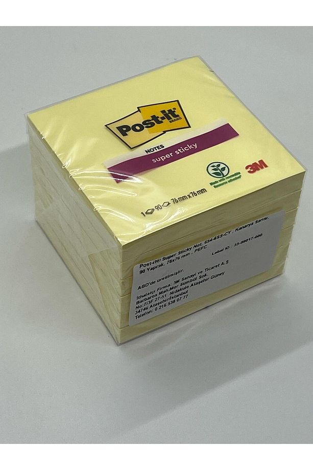 POST-İT SUPER STİCKY SARI 90 YAPRAK 76MM*76MM - 1