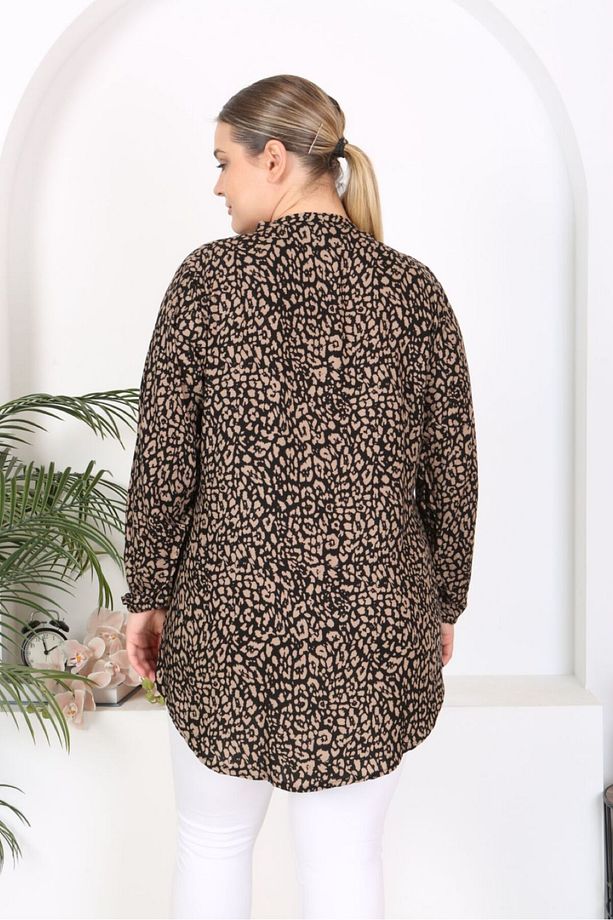 Tunik Dokuma viskon yumuşak rahat desenli tunik - 8
