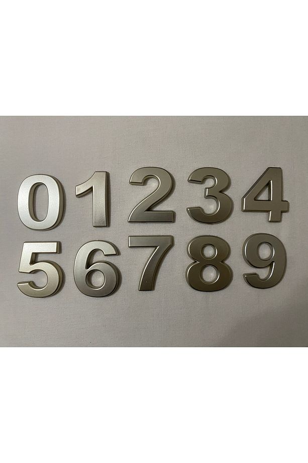6 (ALTI) NUMARA Yapışkanlı Daire Bina Villa Kapı Numarası SARI GOLD 4 CMx5CM NO:6 PLASTİK - 2