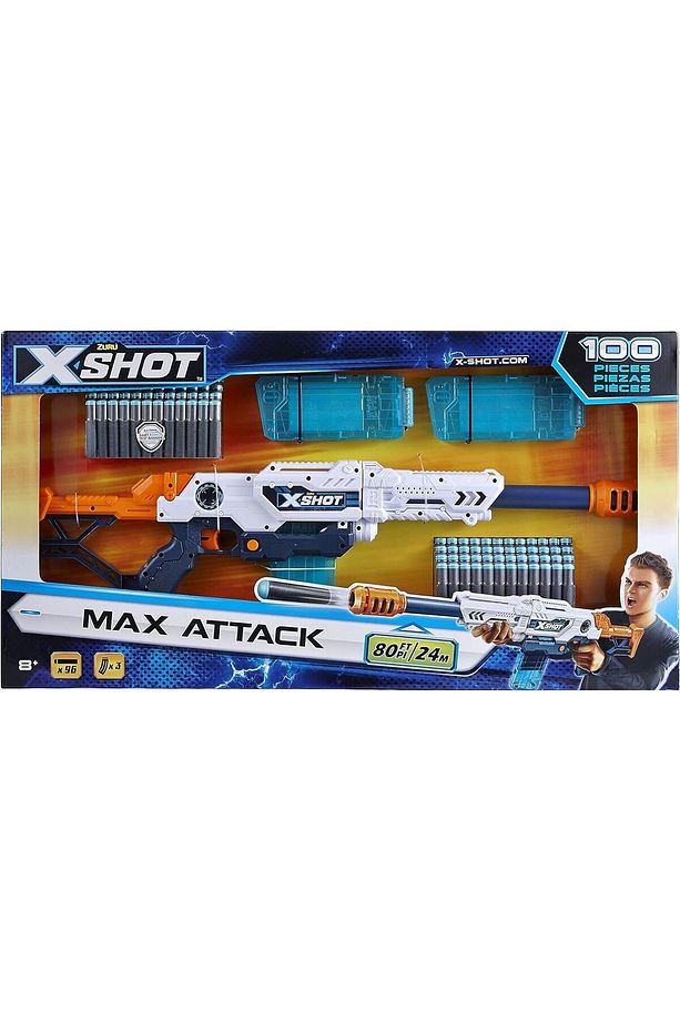 X-SHOT Clip Blaster  100 Parça, Dart-Range Ödülü Sahibi, 27M Menzil - 2