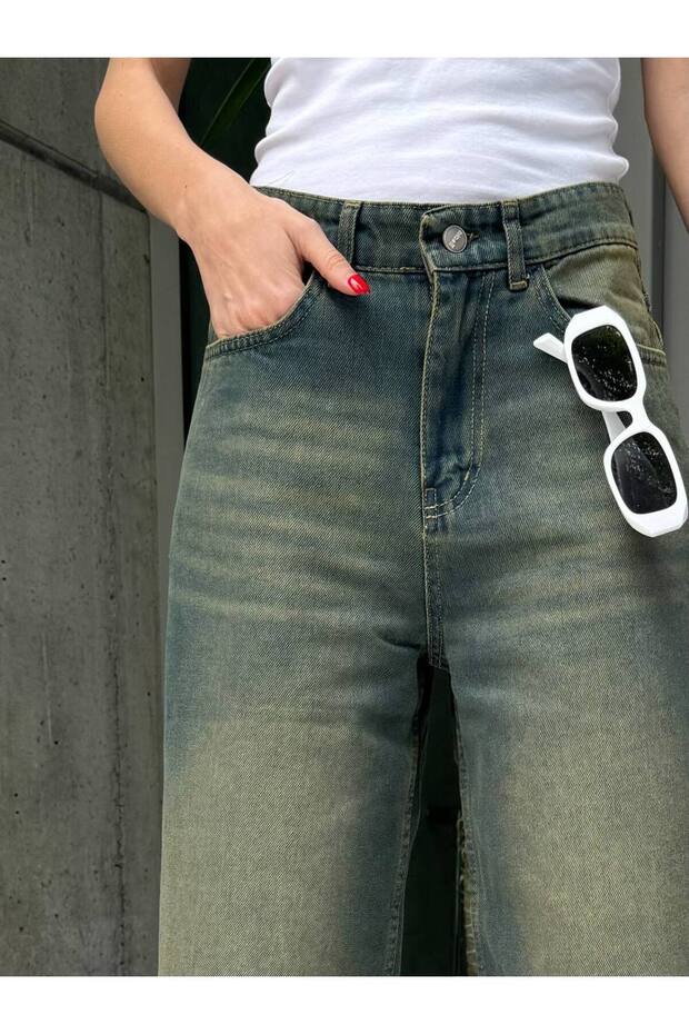 Trend Baggy Denim Kapri Roller Bermuda Şort - 4