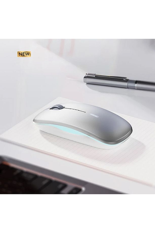 İNPHİC M5 Kablosuz Fare, Şarj Edilebilir Sessiz Kullanım 2.4G Işıklı USB Mouse GÜMÜŞ - 1