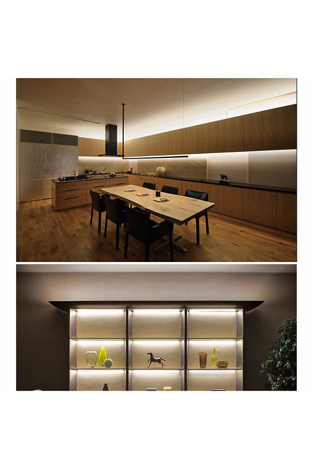Şerit LED 2 Metre Günışığı Tak Çalıştır Hazır Set Kumandalı Dimmer & Adaptör Dahil Tezgah Aydınlatma - 3