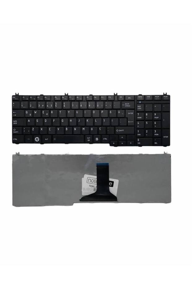 Toshiba ile Uyumlu 9Z.N4WSV.006, 9Z.N4WSV.00A, 9Z.N4WSV.00E, 9Z.N4WSV.00G Notebook Klavye Siyah TR - 1