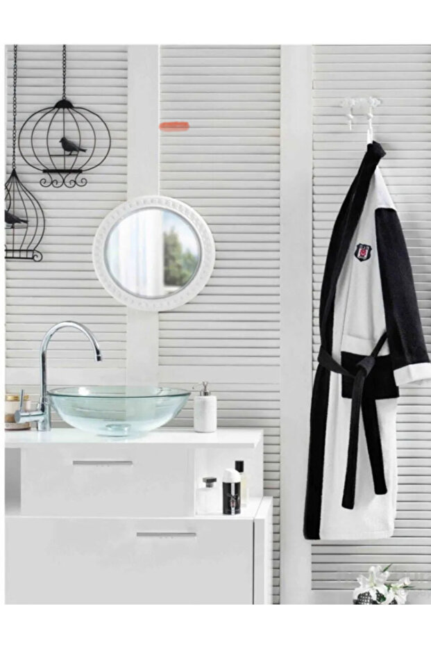 Beşiktaş Logo Cotton Bathrobe - Small