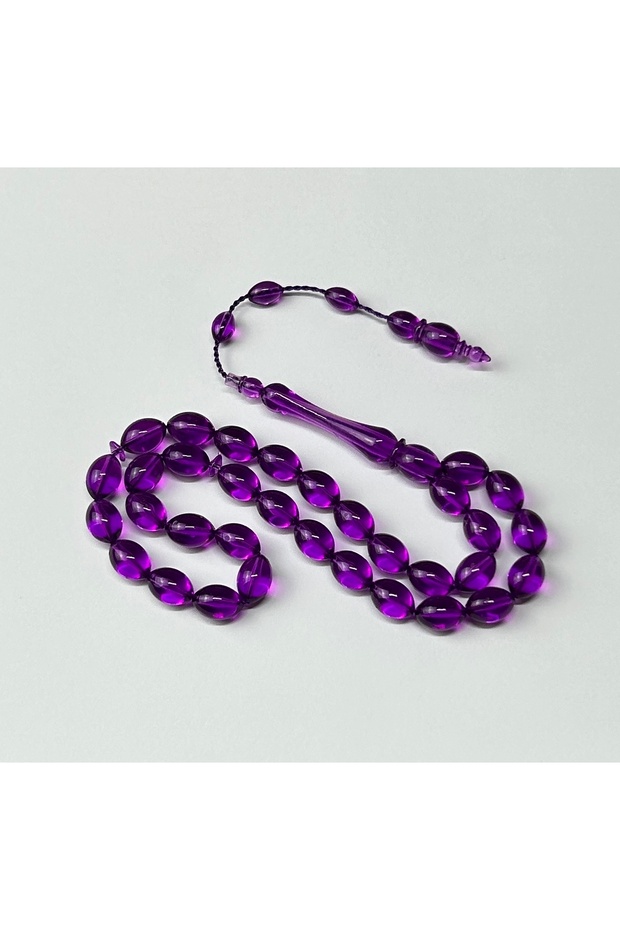 Special Purple Color Cut Powder Amber Prayer Beads