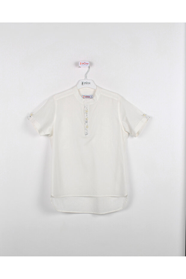 Boy's Judge Collar Button Detailed Shirt