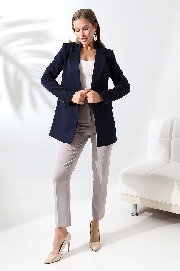TEK DÜĞMELİ BLAZER MODEL CEKET - 4