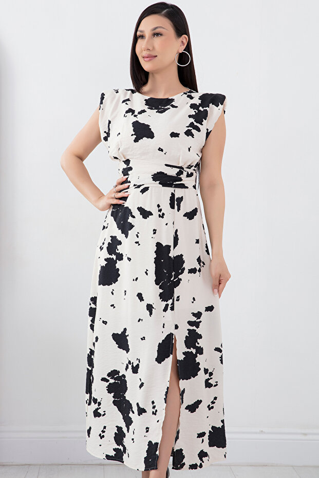 Baskılı Kolsuz Elbise NY4244 - 2