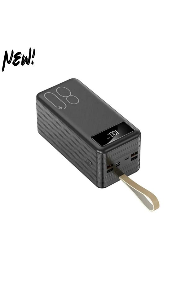 LOBO 80.000 Mah Powerbank 4 Usb Micro Type-c Lıghtnıng Girişli El Fenerli Taşınabilir Powerbank - 1