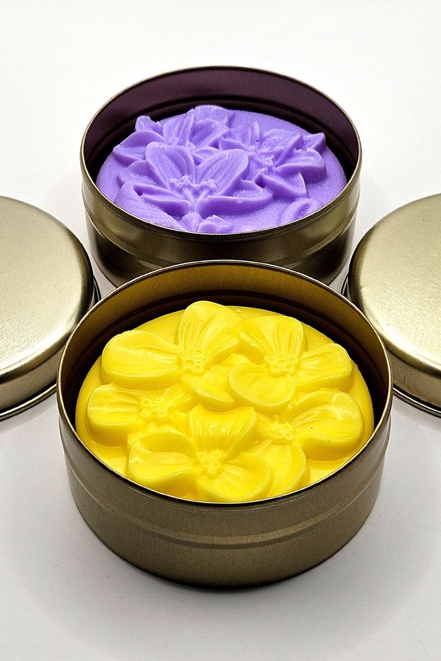 2-Piece Holiday and Travel Soap Set (Melon and Blackberry Scented) - Glycerin Soap in a Decorative Gold Box