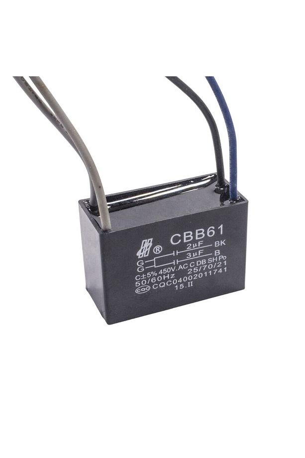 CBB61 2uF3uF 450V Kablolu Kutulu Daimi Kondansatör - 1