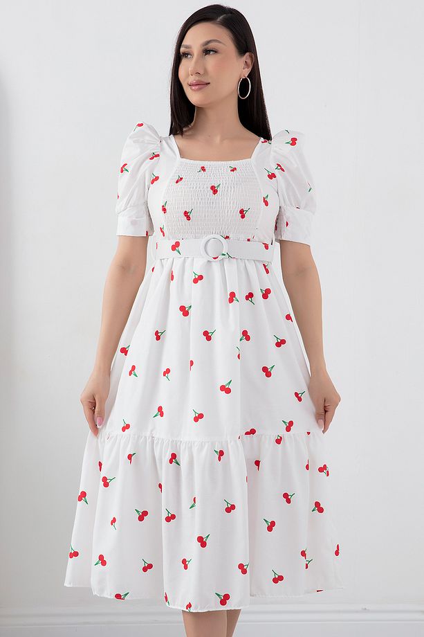 Göğüs Gipeli Poplin Elbise GRS3007 - 2