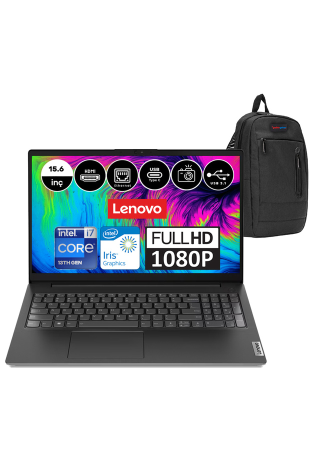 V15 Gen4 I7 1355U 40 GB 2 Tb SSD Intel Iris X? WIN11PRO 15.6" Fhd 83A1003NTXW27 + Weblegelsin Çanta - 1