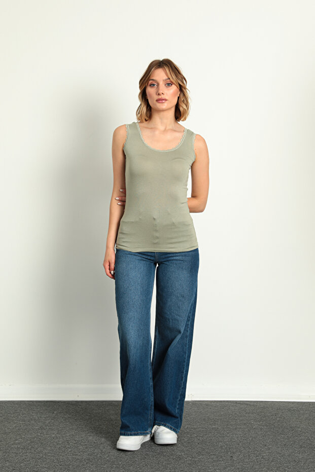 Kadın Dantelli Atlet 1399 - 4