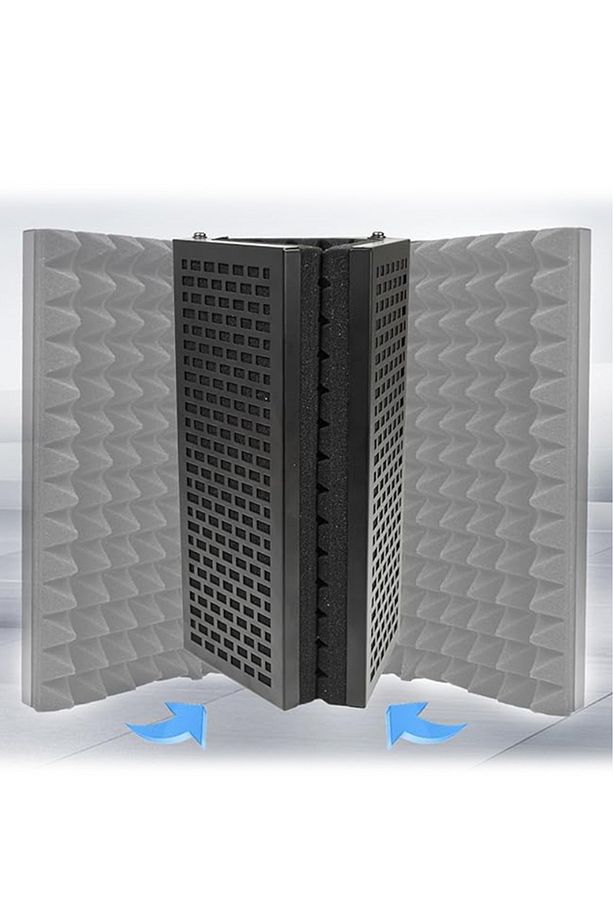 PF-53 Mikrofon Ses Yalıtım İzolasyon Paneli METAL 35x28 cm - 4