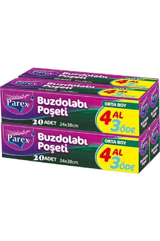 Buzdolabı Poşeti Orta Boy 24 x 38 Cm 4 Al 3 Öde x 2 Set - 2