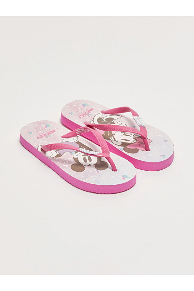 LCW STEPS Minnie Mouse Licensed Flip Flops Girls' Beach Slippers