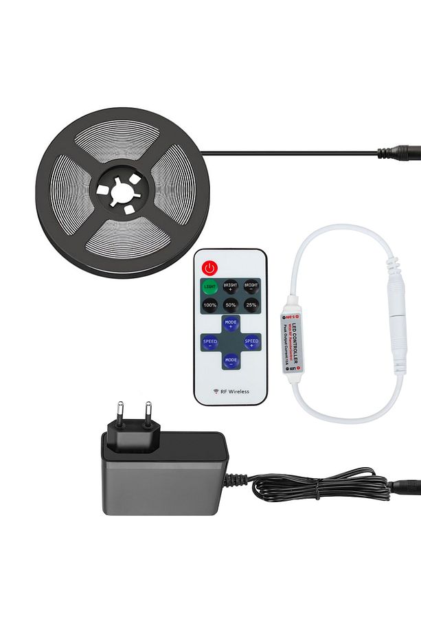 Şerit LED 2 Metre Günışığı Tak Çalıştır Hazır Set Kumandalı Dimmer & Adaptör Dahil Tezgah Aydınlatma - 2